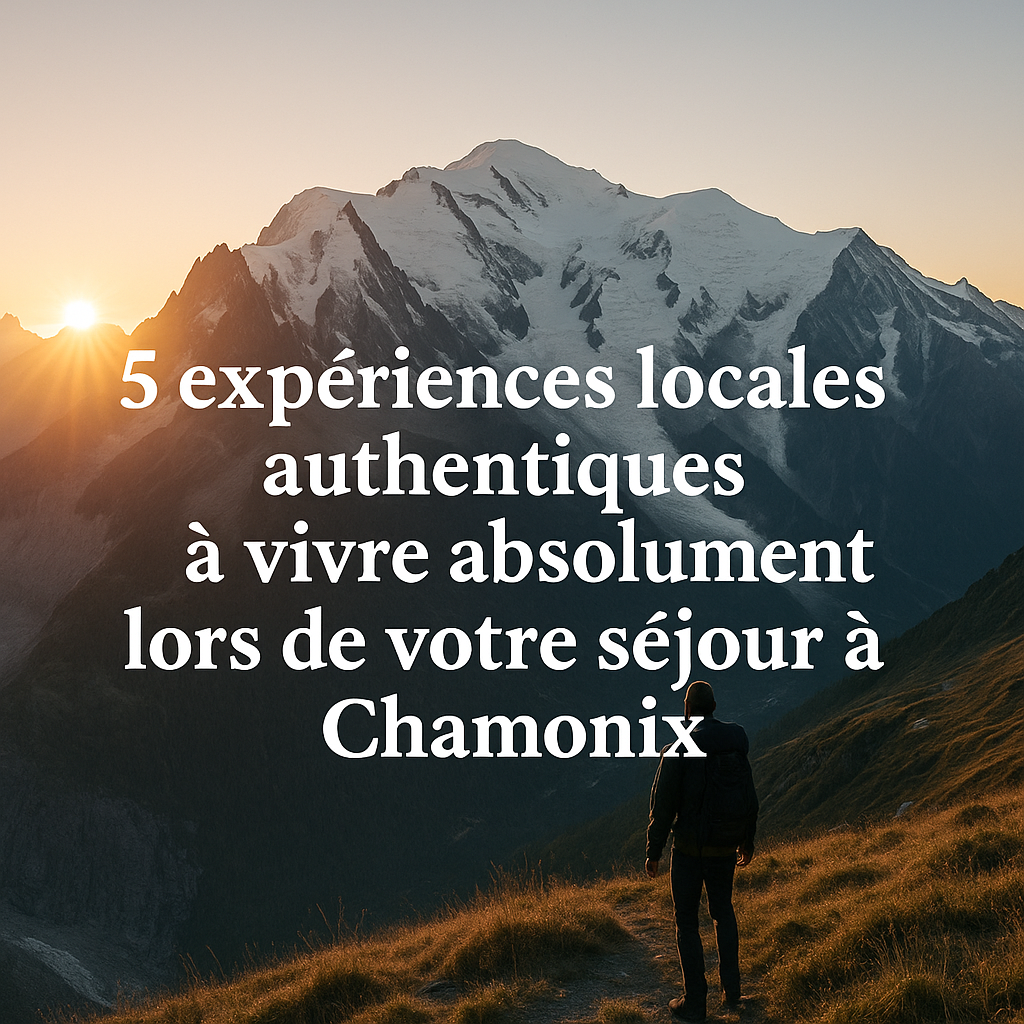 Expériences locales à Chamonix : 5 idées à vivre absolument